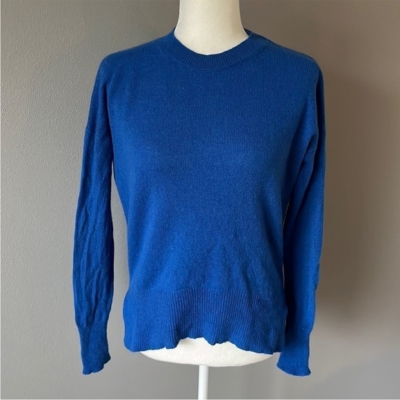 Theory Blue Karenia Cashmere Sweater - Picture 1 of 10